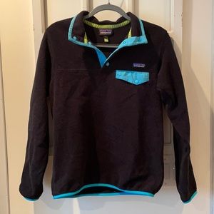 Patagonia Synchilla Black and Blue Pullover size S